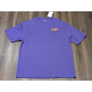 Jordan Max‎ Name and Fame Graphic Tee Purple Basketball T-Shirt Large